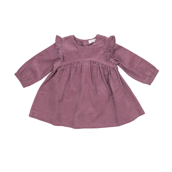 Angel Dear Ruffle Corduroy Dress - Orchid