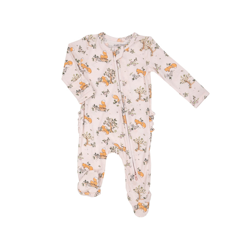 Angel Dear Baby Foxes Zipper Footie