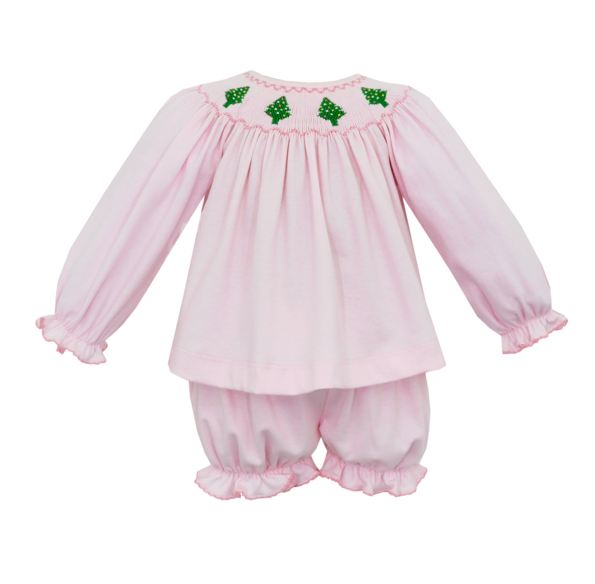 Petit Bebe Christmas Tree Bloomer Set - Pink