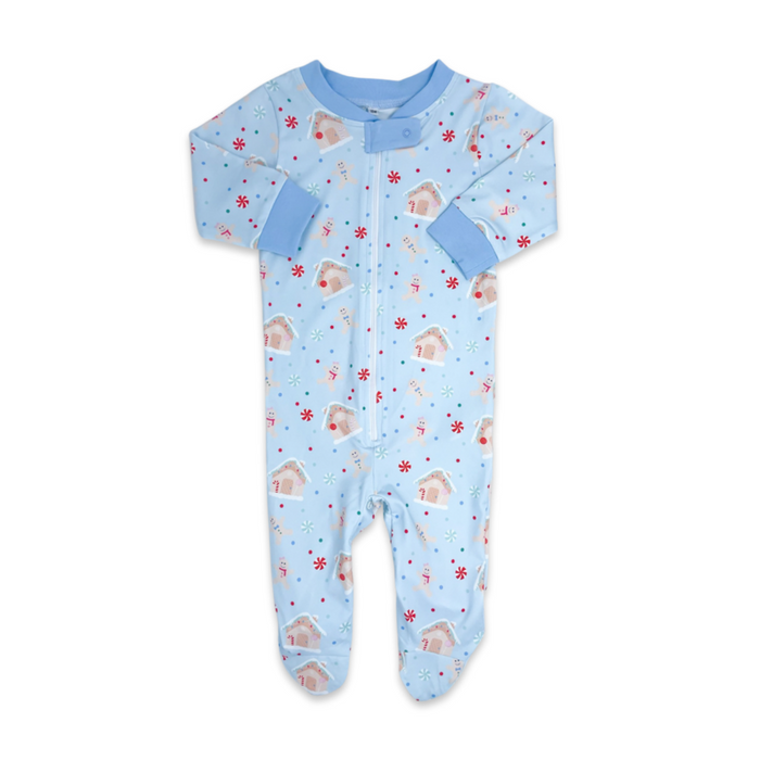 Lullaby Set Gingerbread Footie - Blue