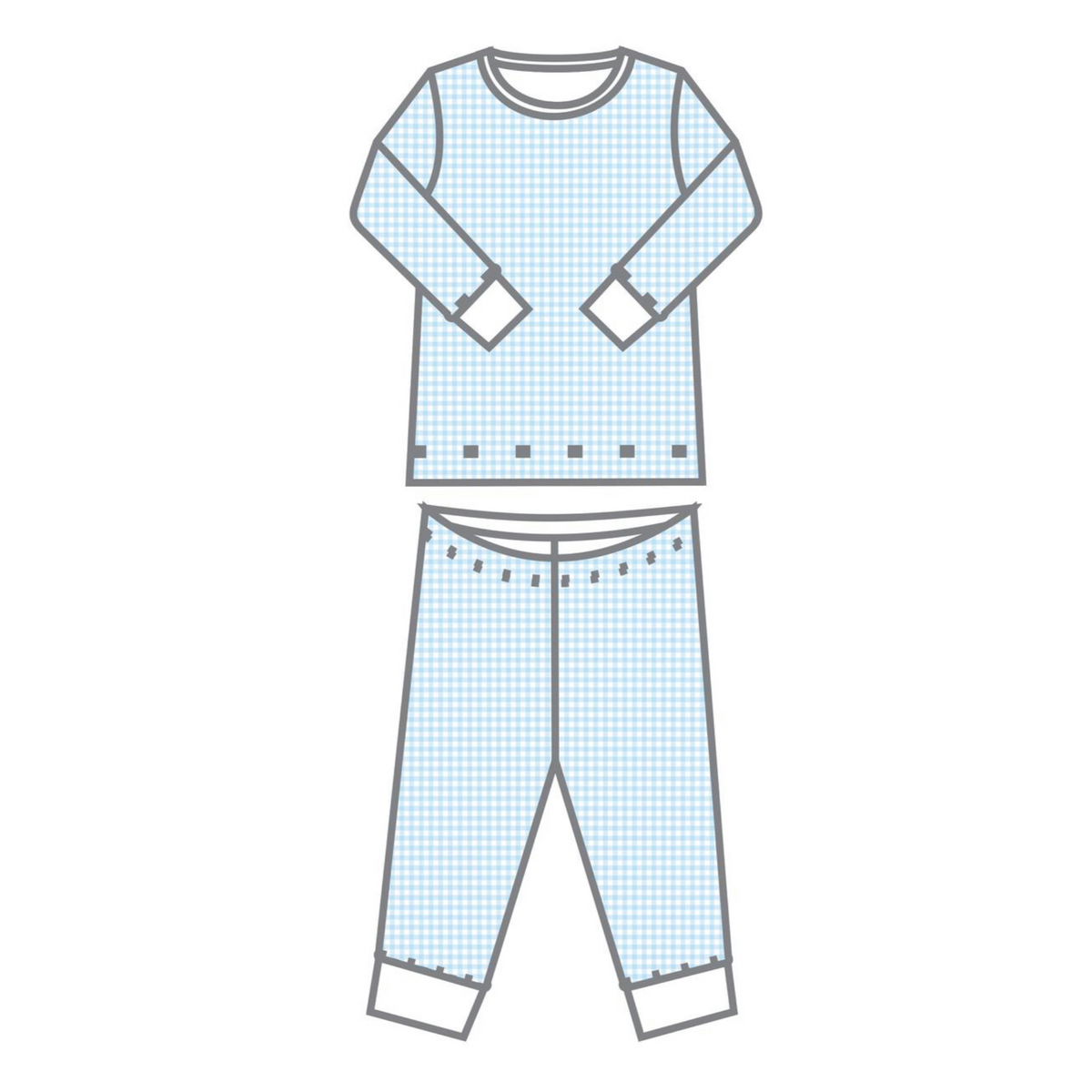 Magnolia Baby Emma and Aedan Long Pajama - Blue