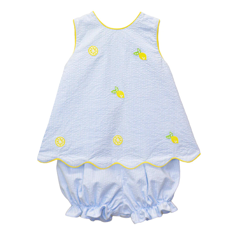 Zuccini Kids Lemonade Bloomer Set - Blue