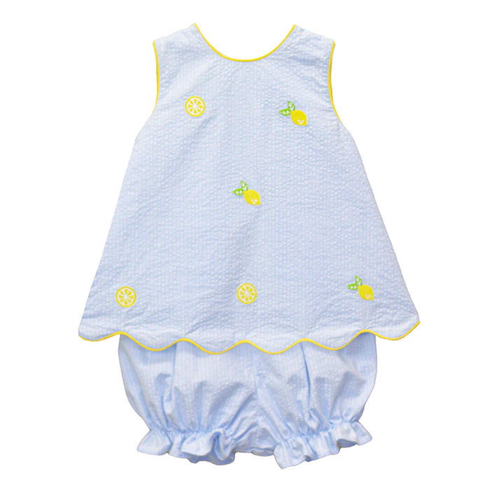 Zuccini Kids Lemonade Bloomer Set - Blue