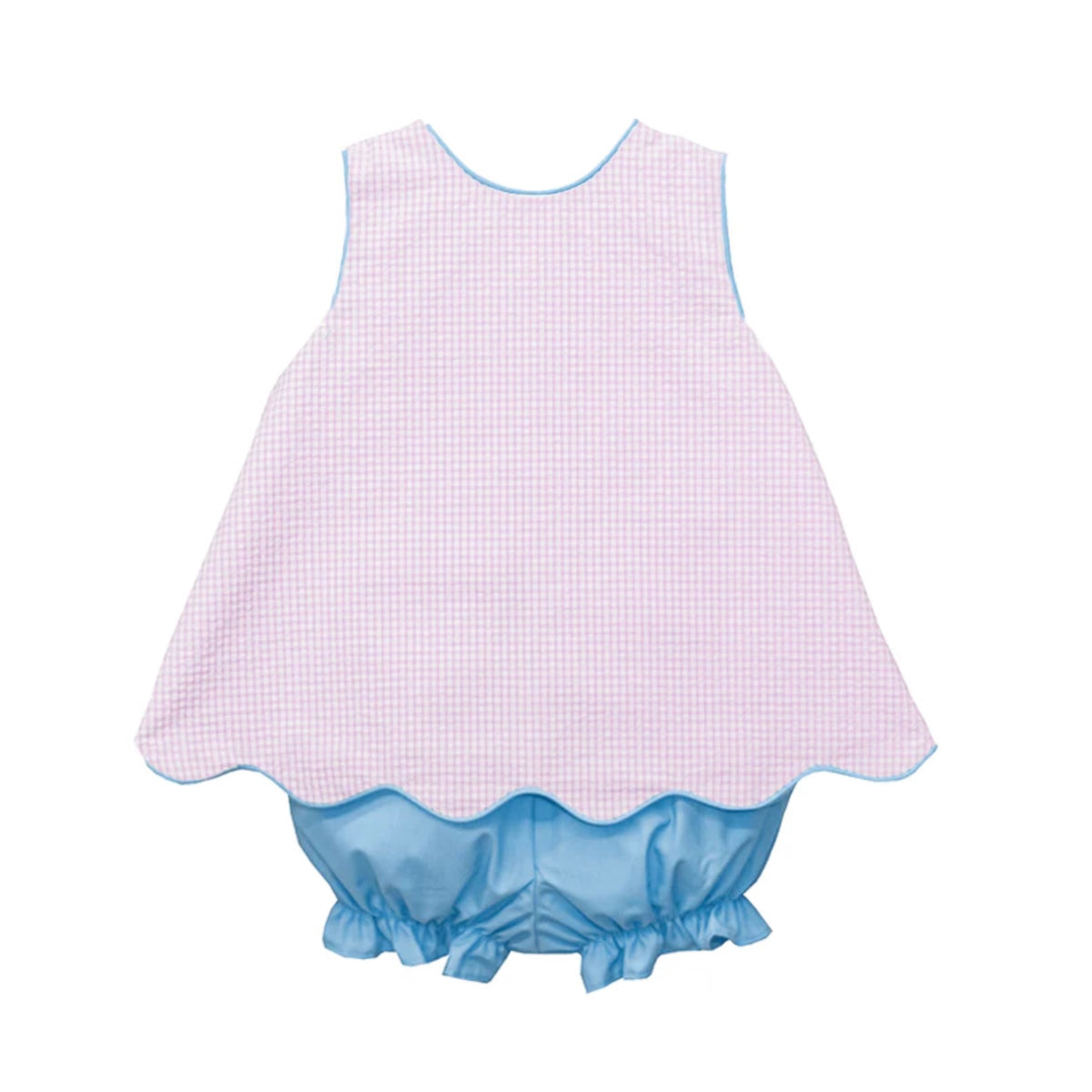 Zuccini Kids Seersucker Bloomer Set - Pink w/ Blue