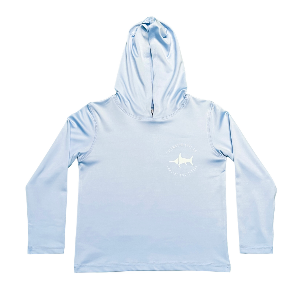 Saltwater Boys Company Performance Hoodie - Light Blue