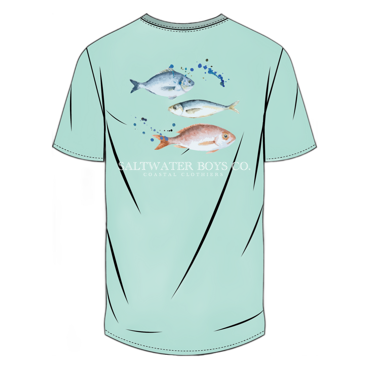 Saltwater Boys Company Fish T-Shirt - Aqua