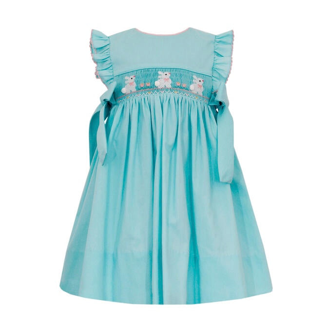 Petit Bebe Bunnies Dress - Aqua