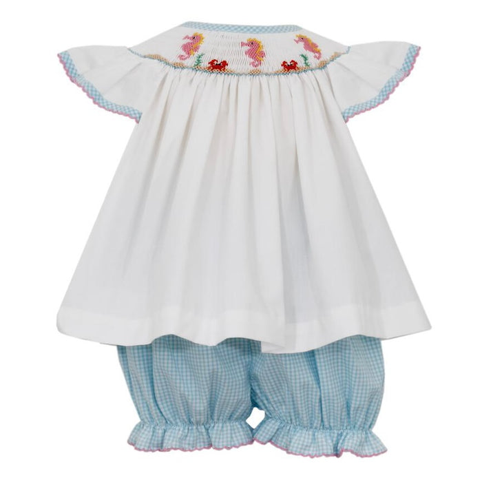 Petit Bebe Seahorse Bloomer Set - Aqua