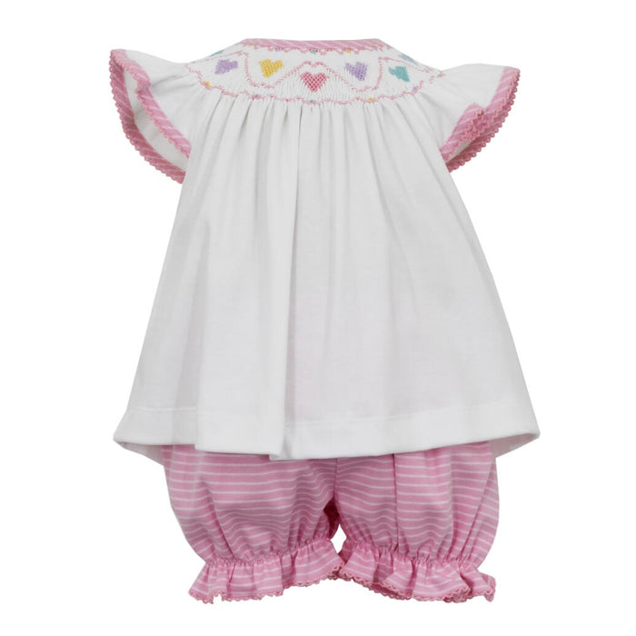 Petit Bebe Pastel Hearts Bishop Bloomer Set