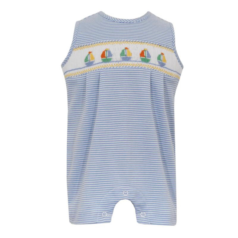 Petit Bebe Sailboat Knit Jon Jon - Blue