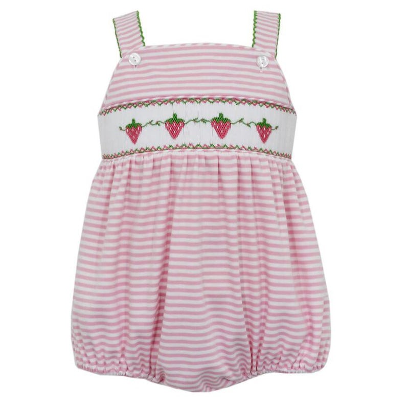 Petit Bebe Strawberry Knit Bubble - Pink