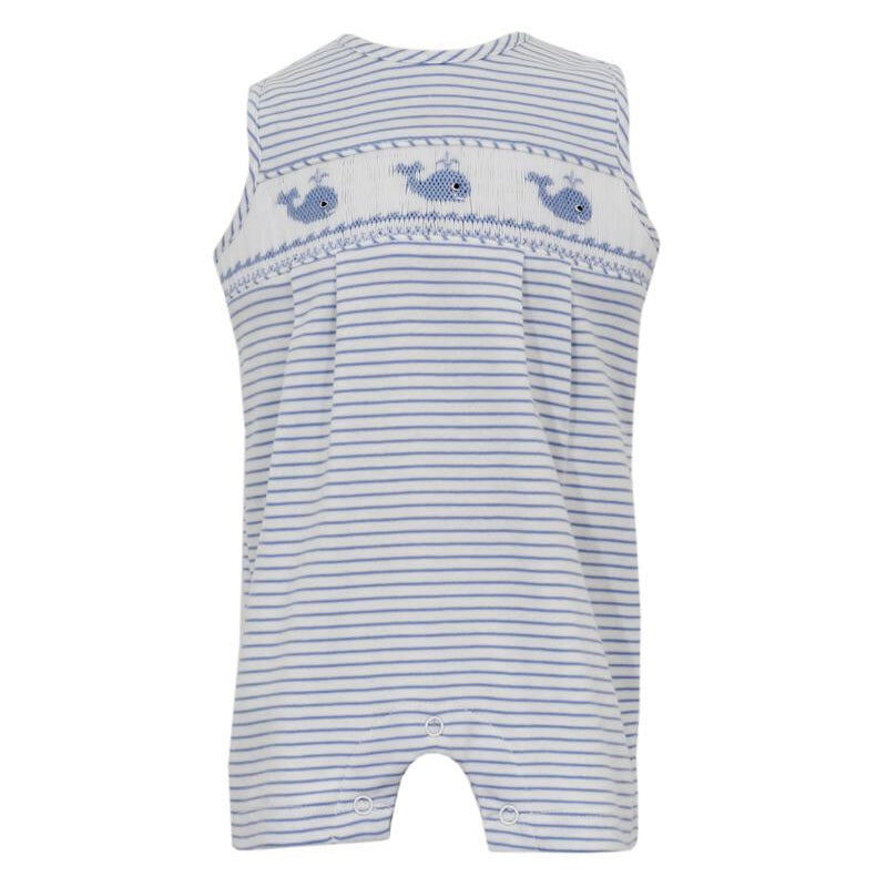 Petit Bebe Whale Knit Jon Jon - Blue