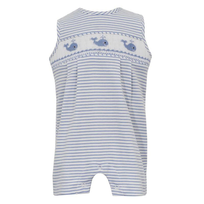 Petit Bebe Whale Knit Jon Jon - Blue