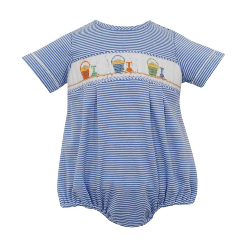 Petit Bebe Boys Sand Pails Knit Bubble - Periwinkle Blue