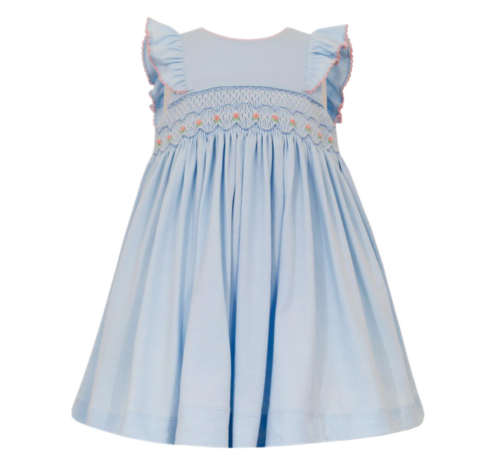 Petit Bebe Smocked Dress - Blue