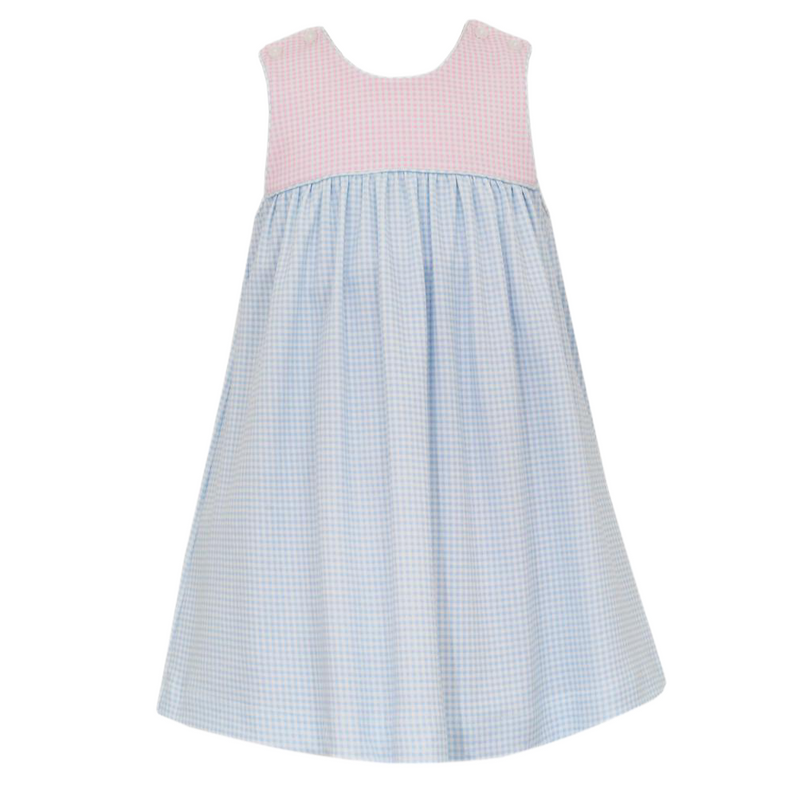 Petit Bebe Color Block Dress - Pink/Blue