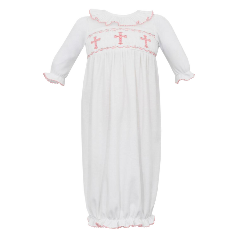 Petit Bebe Crosses Gown - Pink