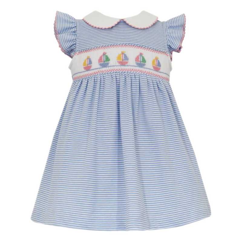 *Pre-Sale* Petit Bebe Sailboat Knit Dress - Blue