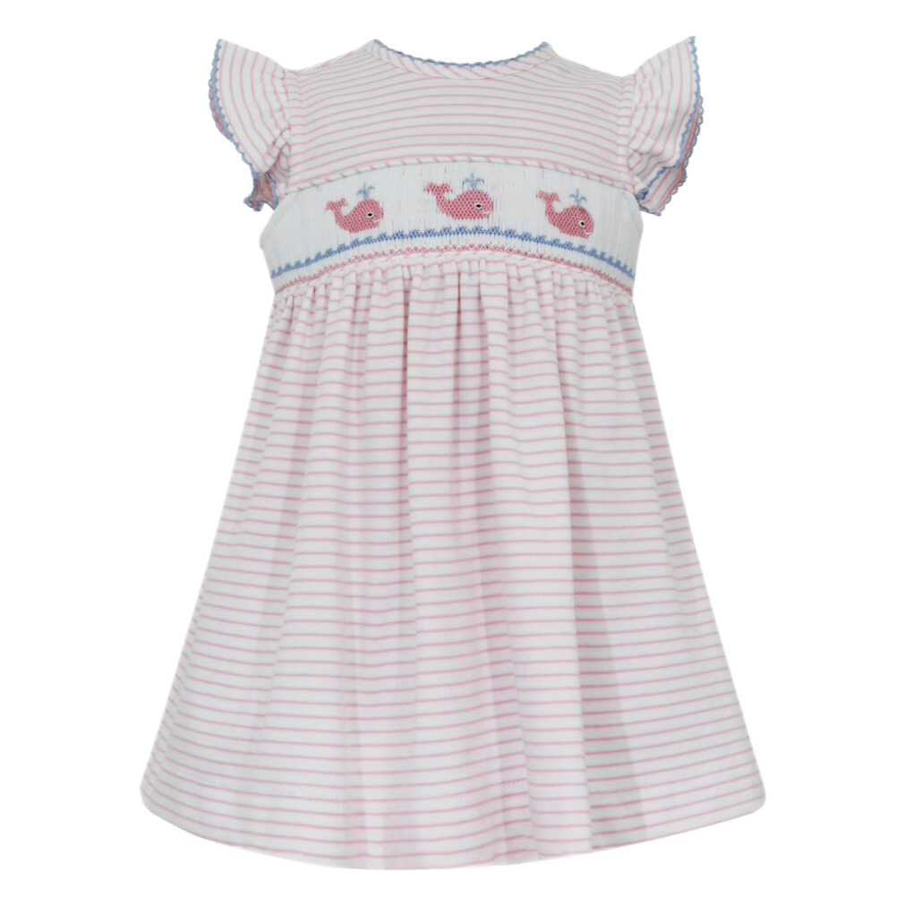 Petit Bebe Whale Knit Dress - Pink