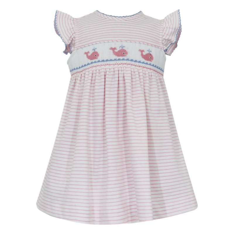 Petit Bebe Whale Knit Dress - Pink