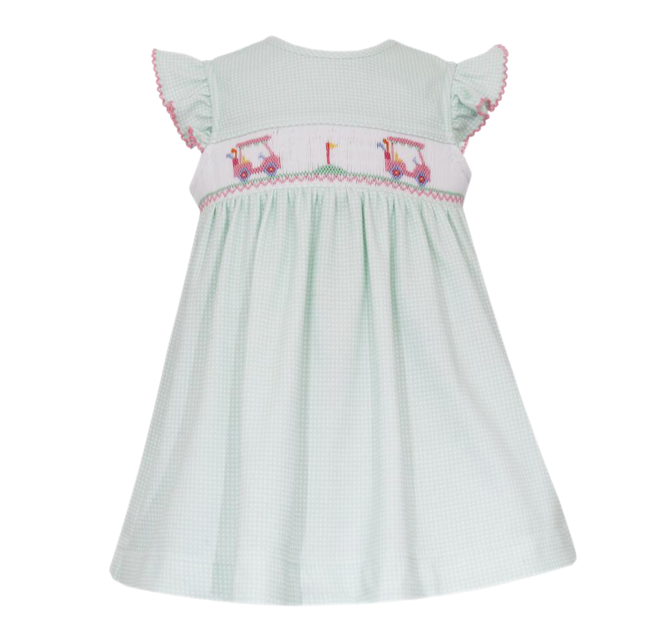 Petit Bebe Golf Knit Dress - Green