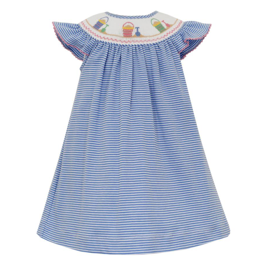 Petit Bebe Sand Pails Knit Dress - Periwinkle Blue