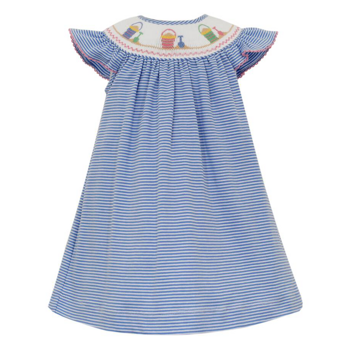 Petit Bebe Sand Pails Knit Dress - Periwinkle Blue