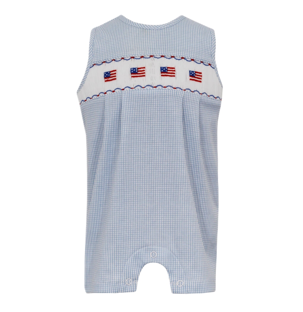 Petit Bebe Flags Knit Jon Jon - Blue