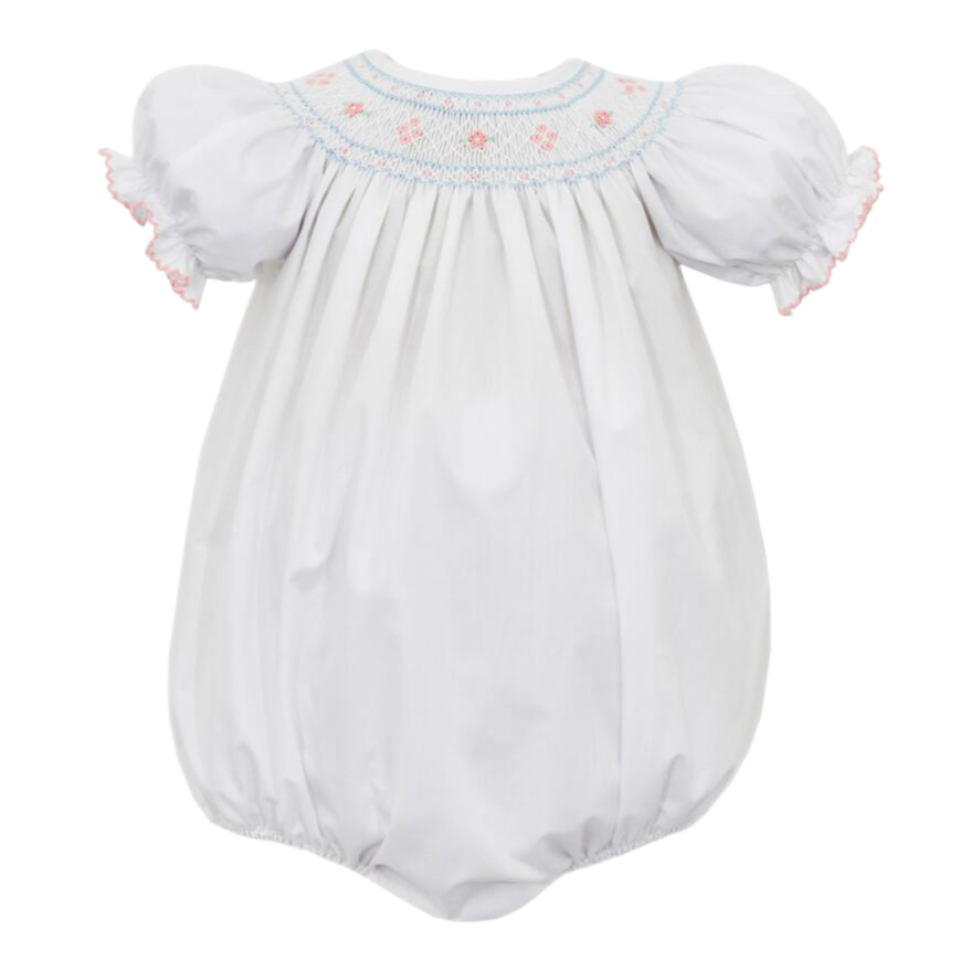 Petit Bebe Girls White Poplin Bubble