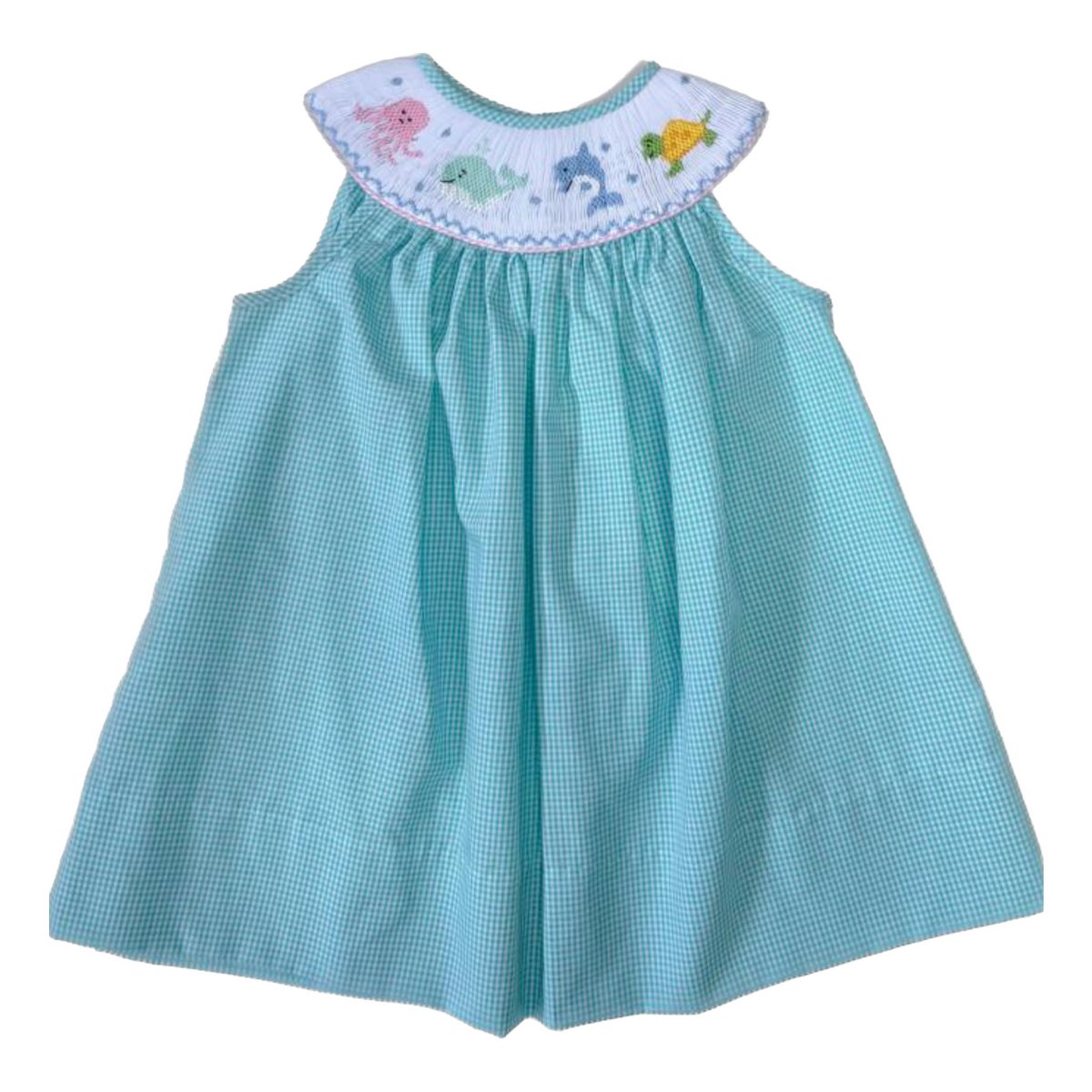 Lulu Bebe Sea Life Dress - Aqua