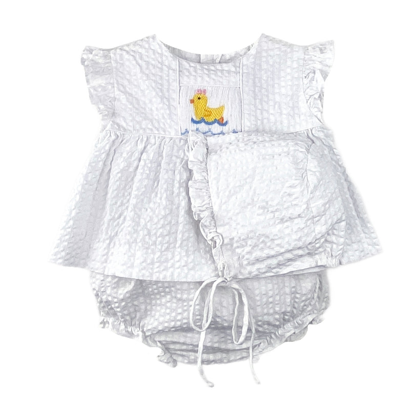 Petit Ami Girls Duck Diaper Set