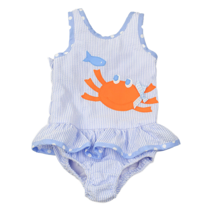 Funtasia Too Crab One Piece Swimsuit - Blue