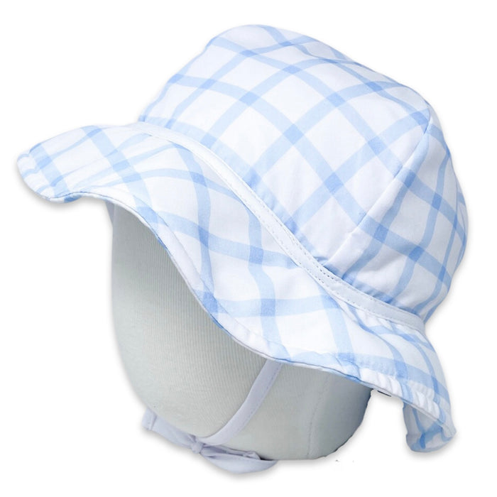 Lullaby Set Beach Bucket Hat - Blue Windowpane