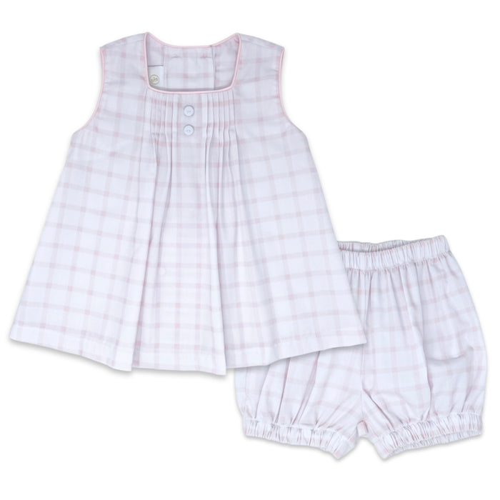 Lullaby Set Windowpane Short Set - Pink