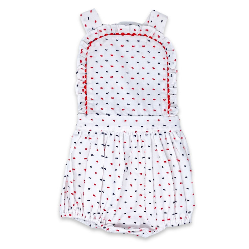 Lullaby Set Swiss Dot Bubble - Red/Navy