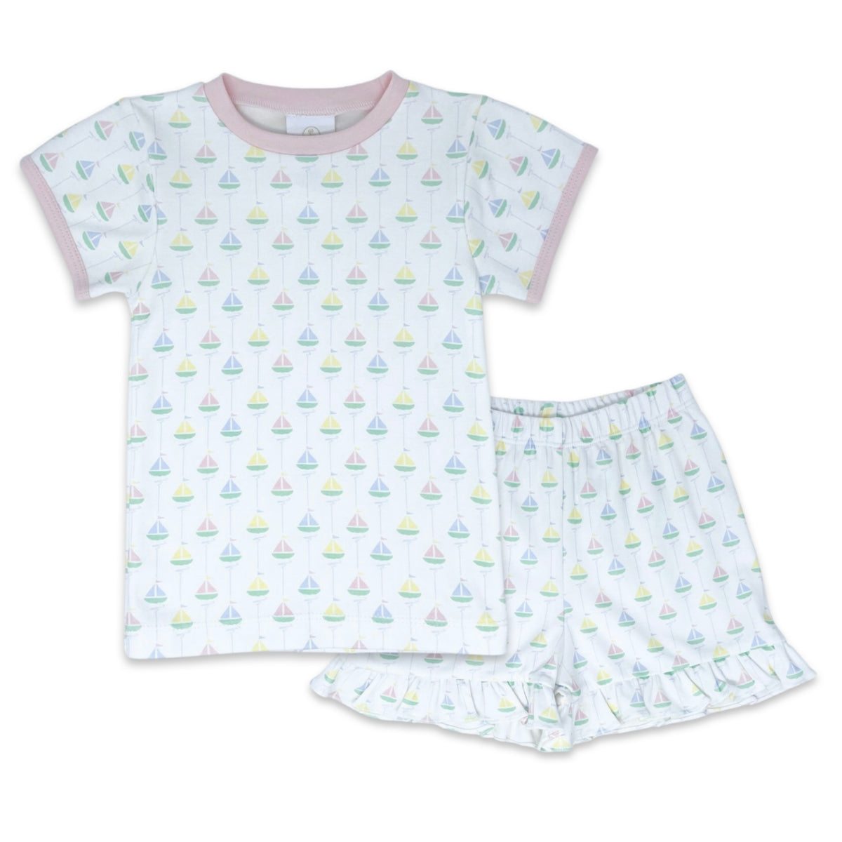 Lullaby Set Seaside Sailboat Pajama Set - Pink