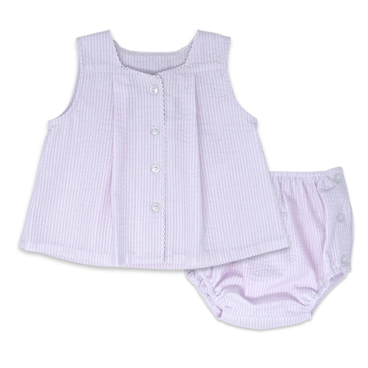 Lullaby Set Seersucker Diaper Set - Pink