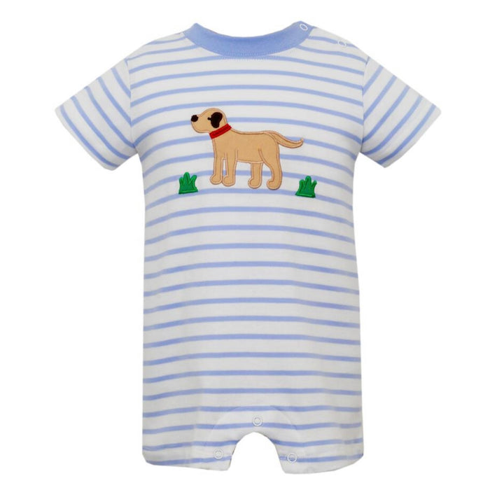 Claire & Charlie Labrador Romper - Blue