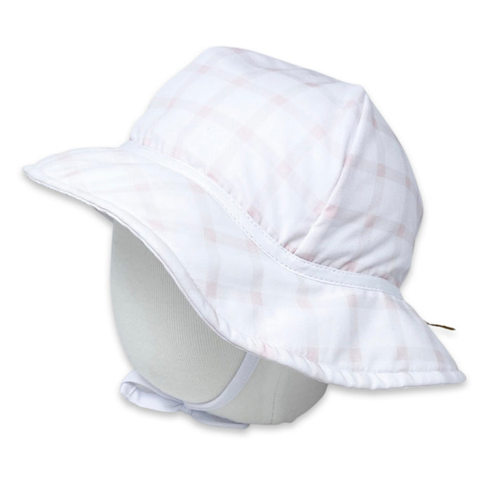 Lullaby Set Beach Bucket Hat - Pink Windowpane