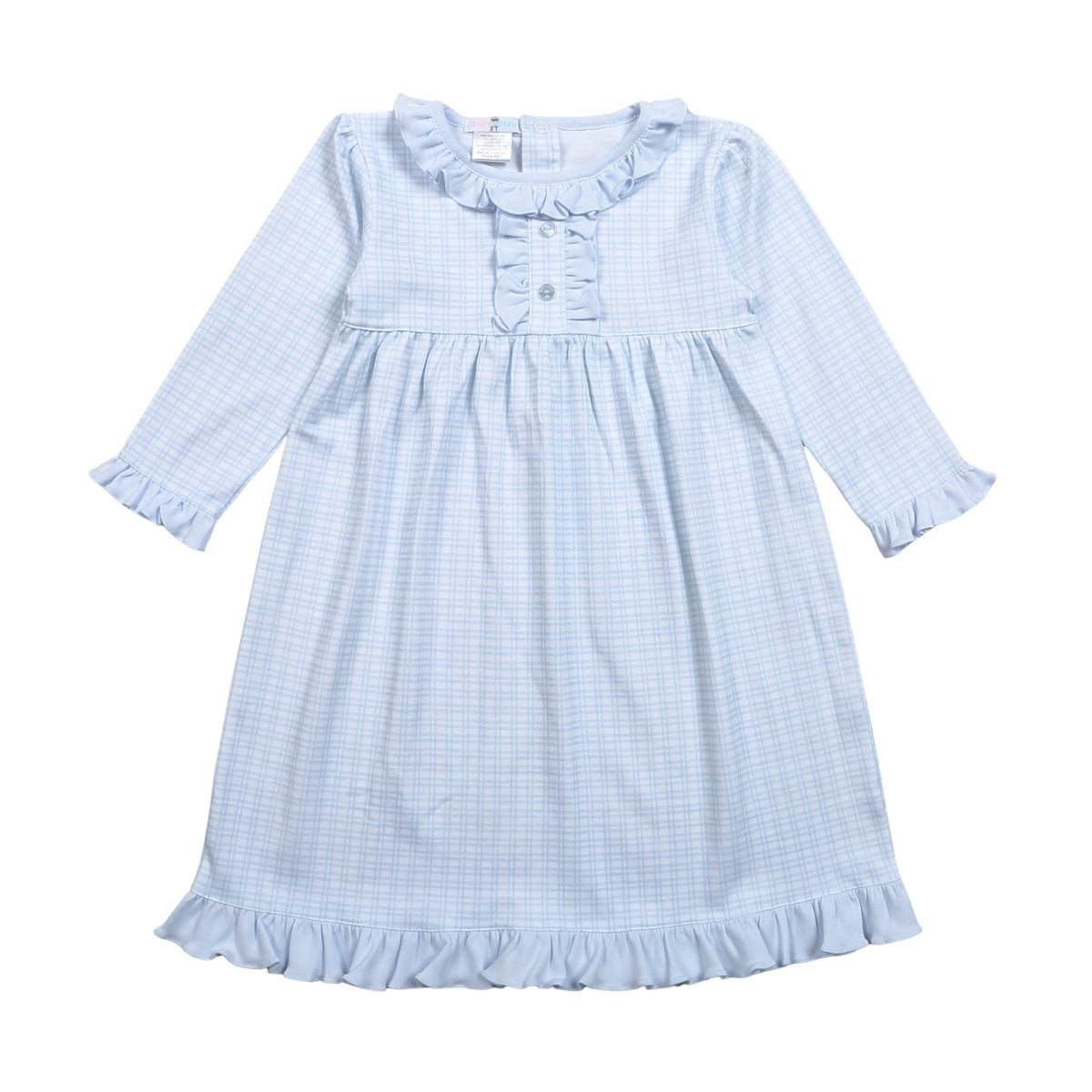 Baby Loren Girls Nightgown - Blue Plaid