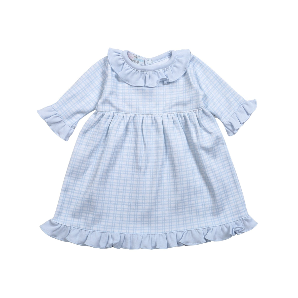 Baby Loren Doll Nightgown - Blue Plaid