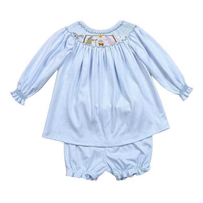 Baby Loren Nativity Bloomer Set - Blue