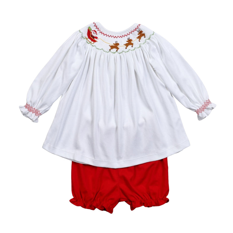 *Pre-Sale* Baby Loren Santa’s Sleigh Bloomer Set - Red