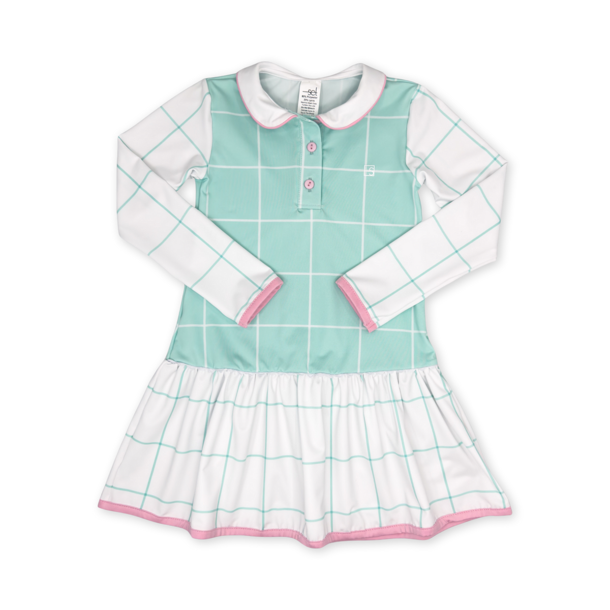 Set Athletics Long Sleeve Dress - Mint/Pink