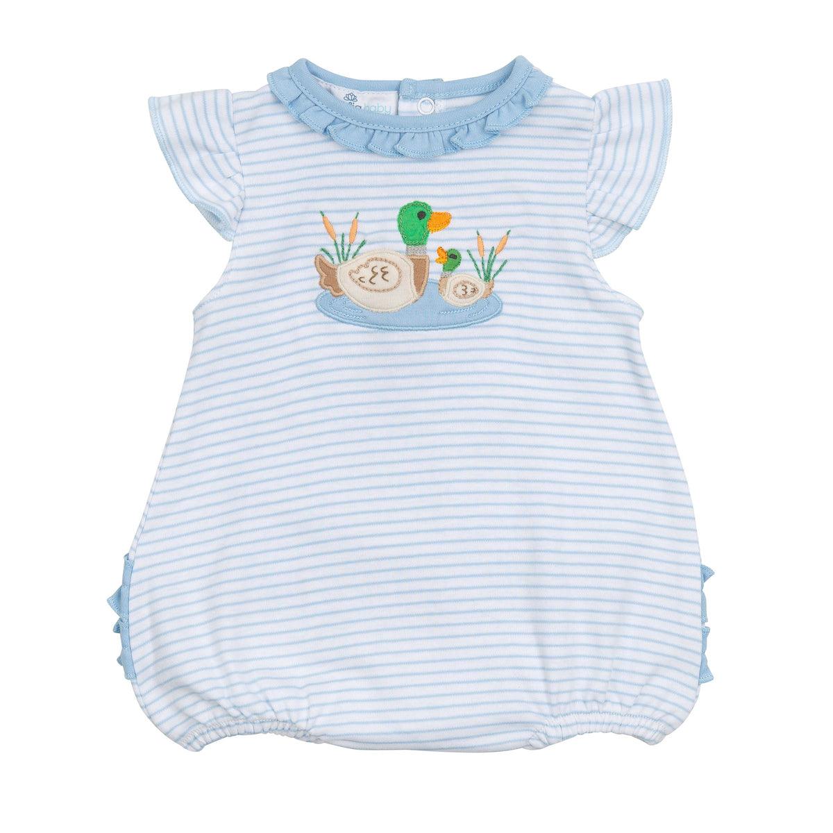 Magnolia Baby Mallard Pond Ruffle Flutters Bubble - Blue