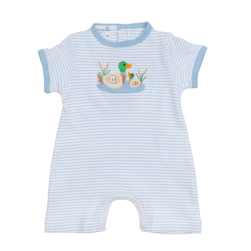 Magnolia Baby Mallard Pond Short Playsuit - Blue