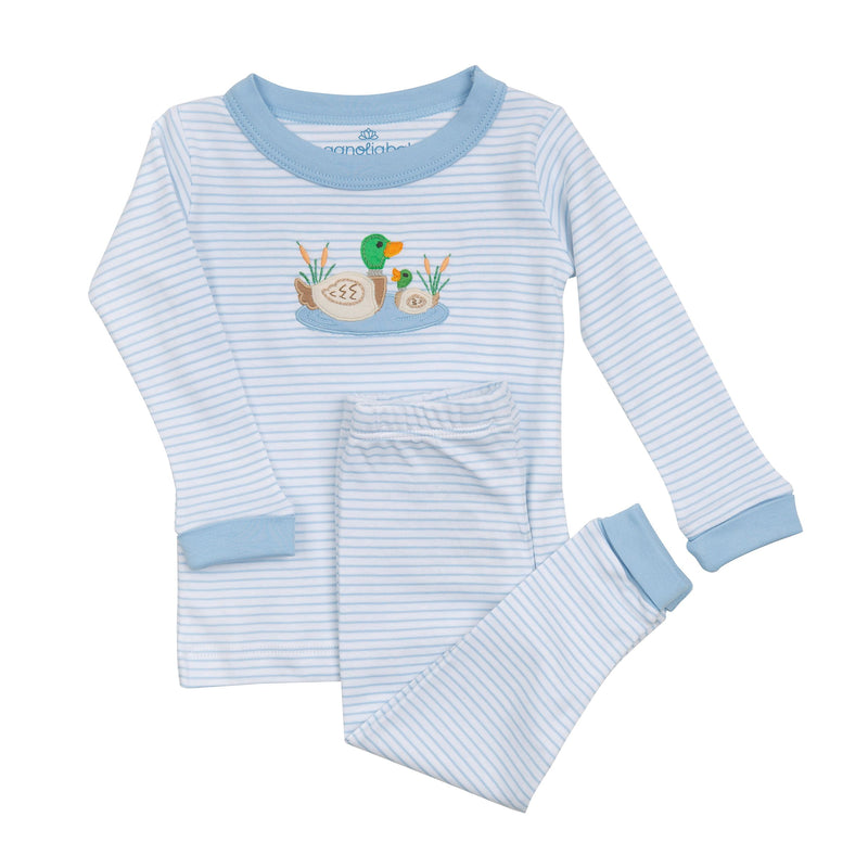 Magnolia Baby Mallard Pond Long Pajamas - Blue