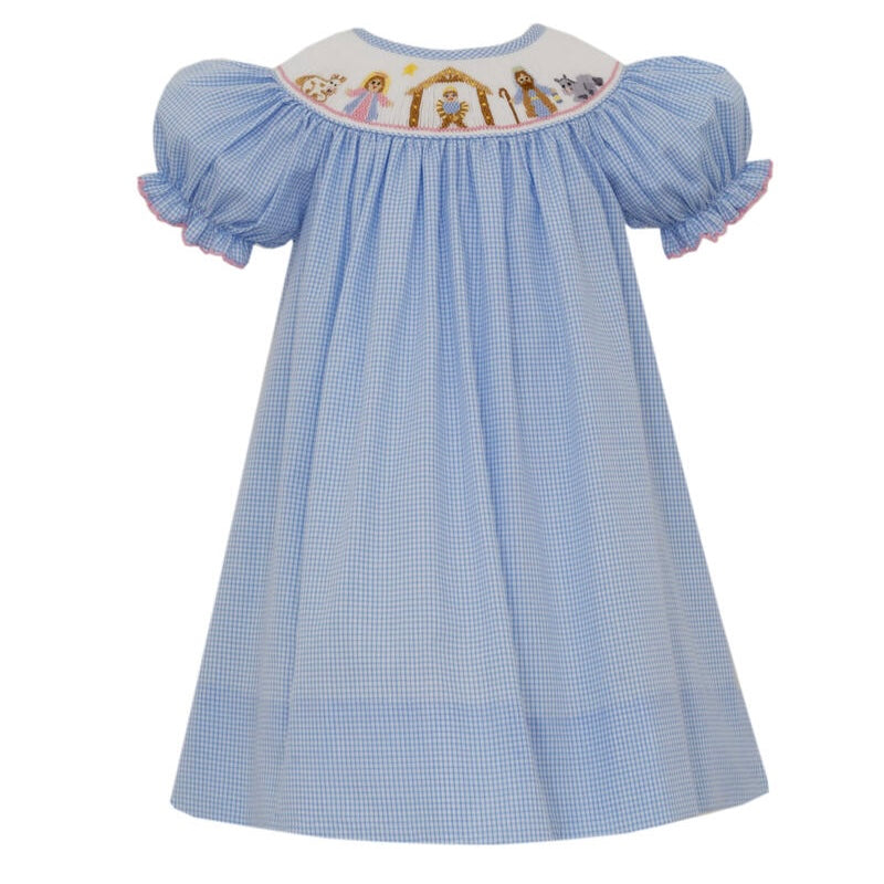 *Pre-Sale* Petit Bebe Nativity Dress - Blue