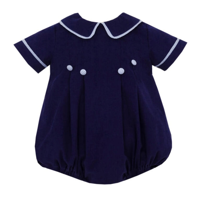 Petit Bebe Boys Corduroy Bubble - Navy