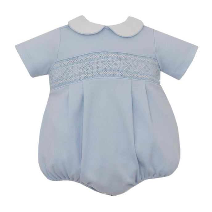 Petit Bebe Smocked Bubble - Blue